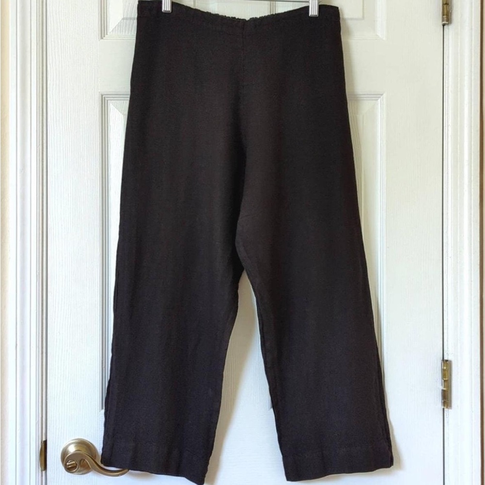 Bryn Walker 100% Linen High Waisted Straight Leg Cropped Soft Pants
